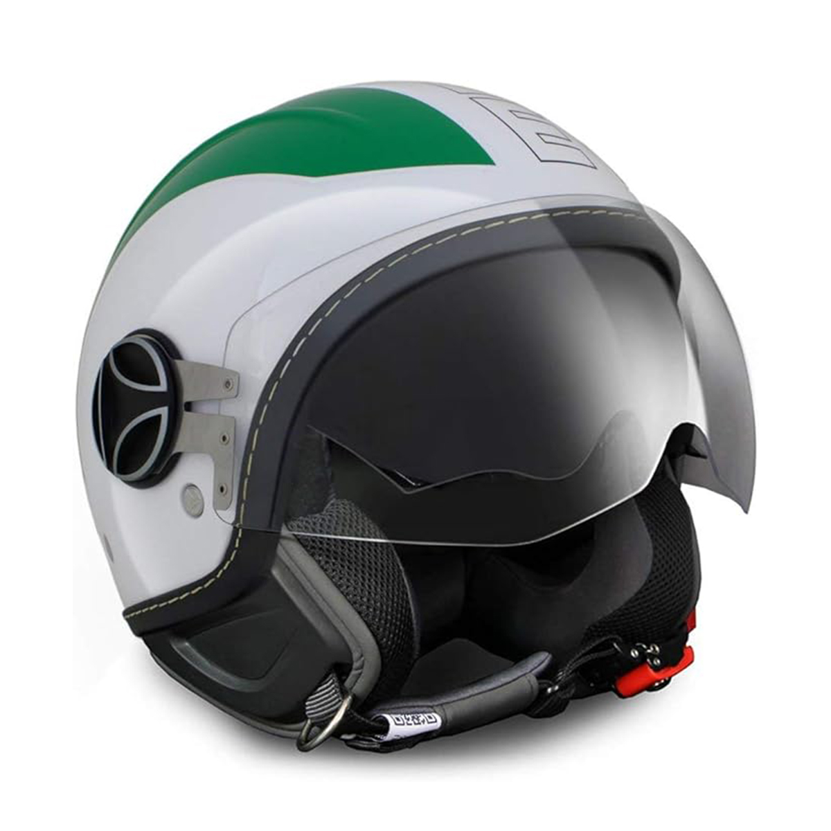 مومو دیزاین کلاه کاسکت بدون فک مومودیزاین Avio-P6 سبز-سفید-قرمز - Momo Deisng Avio Green White Red