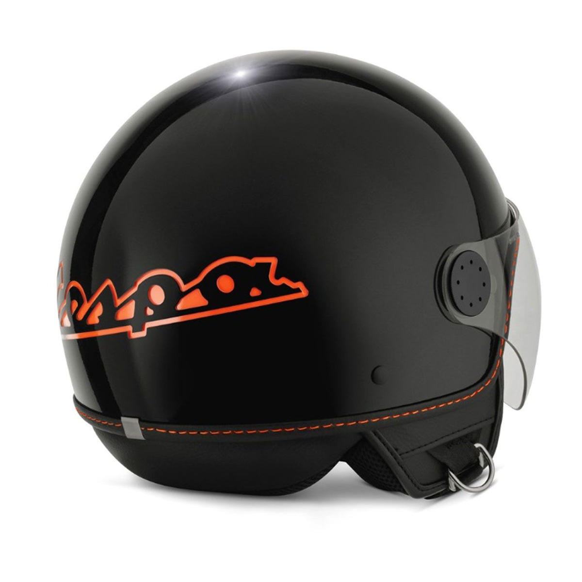 وسپا کلاه کاسکت زمینه مشکی لاژ - Vespa Style D Jet Helmet Black Brush